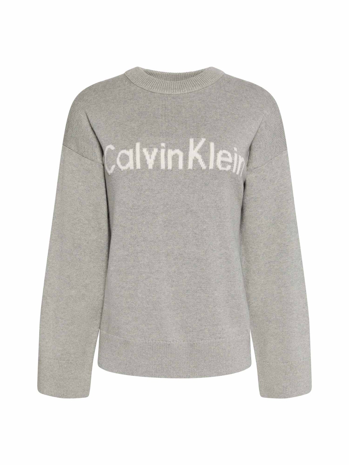 Calvin Klein Contrast Logo, maglia da donna grigia