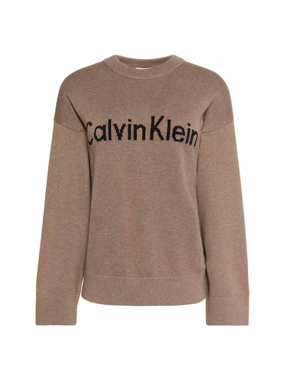 Calvin Klein Contrast Logo, maglia da donna nera