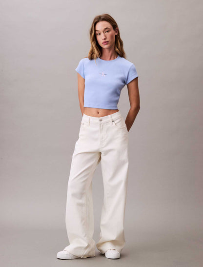 T-SHIRT MONOGRAM BABY TEE CALVIN KLEIN JEANS DONNA CELESTE