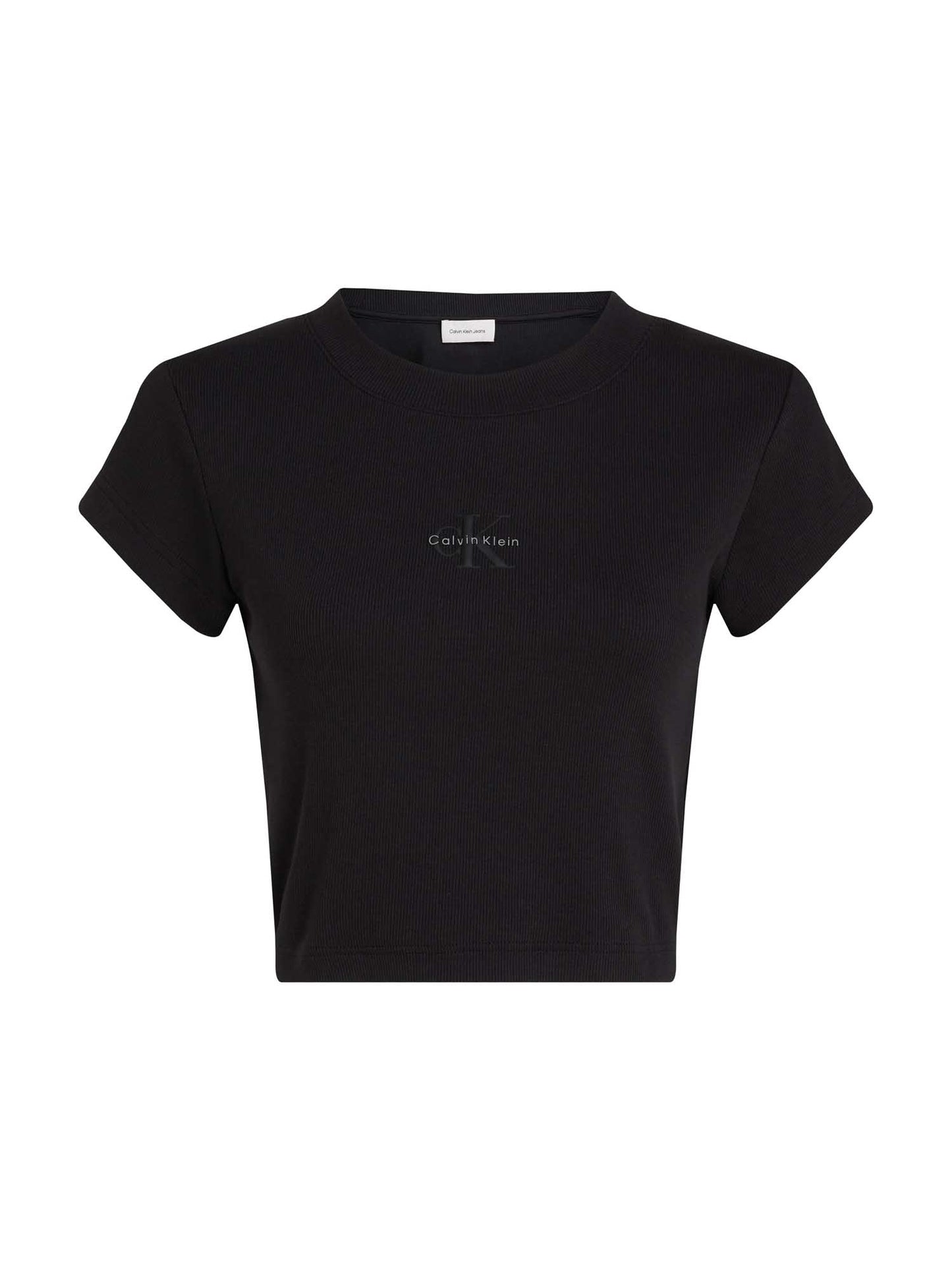 T-SHIRT MONOGRAM BABY TEE CALVIN KLEIN JEANS DONNA NERO
