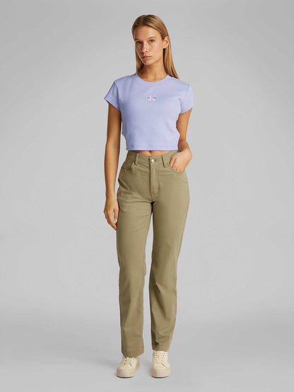 T-SHIRT MONOGRAM BABY TEE CALVIN KLEIN JEANS DONNA LAVANDA