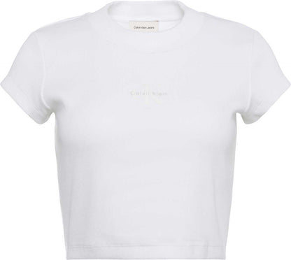 T-SHIRT MONOGRAM BABY TEE CALVIN KLEIN JEANS DONNA BIANCO