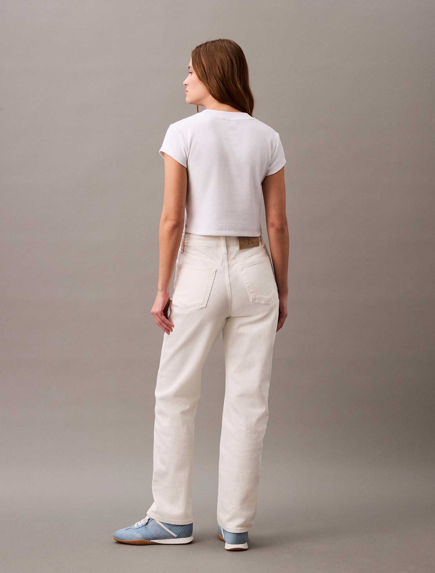 T-SHIRT MONOGRAM BABY TEE CALVIN KLEIN JEANS DONNA BIANCO