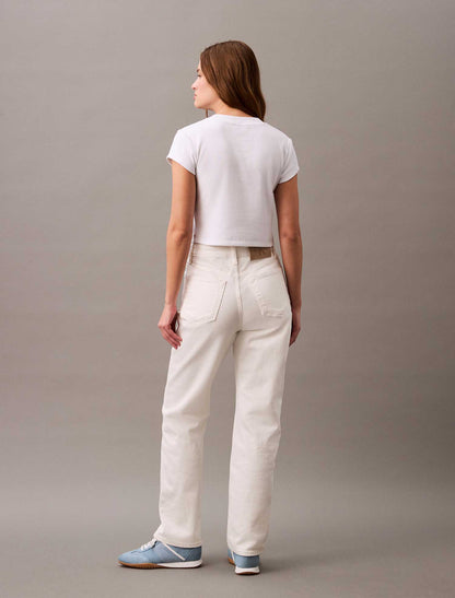 T-SHIRT MONOGRAM BABY TEE CALVIN KLEIN JEANS DONNA BIANCO