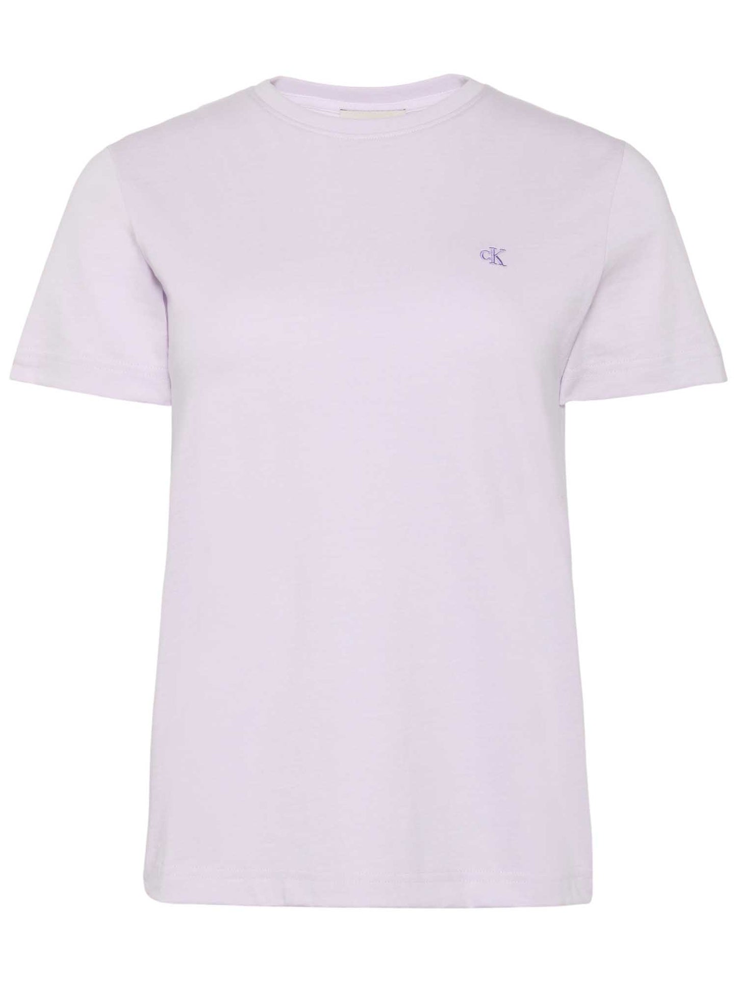 T-shirt donna lilla Calvin Klein Jeans girocollo in cotone