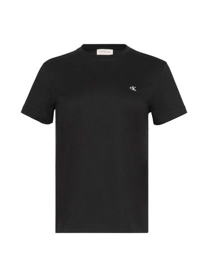 T-shirt girocollo Calvin Klein da donna in nero