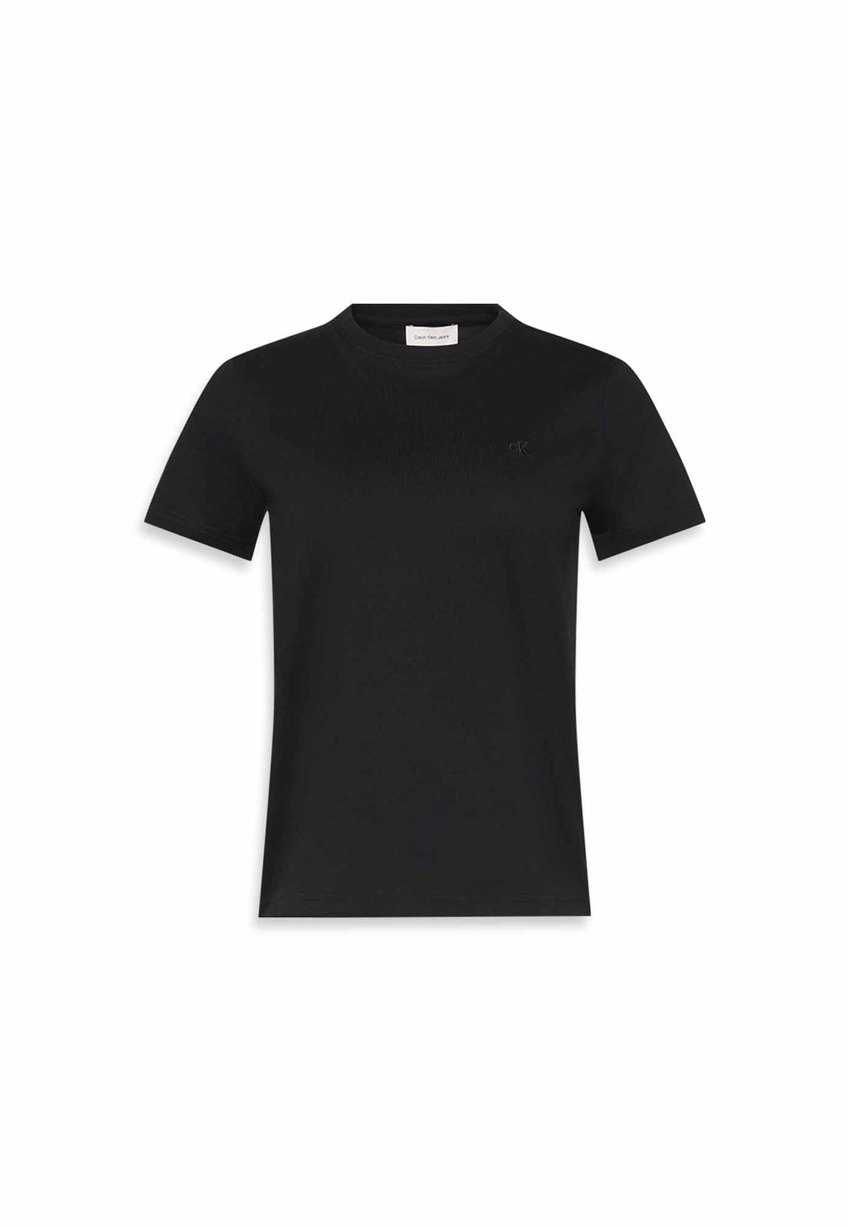 Ck monogram crew tee t-shirt da donna nero