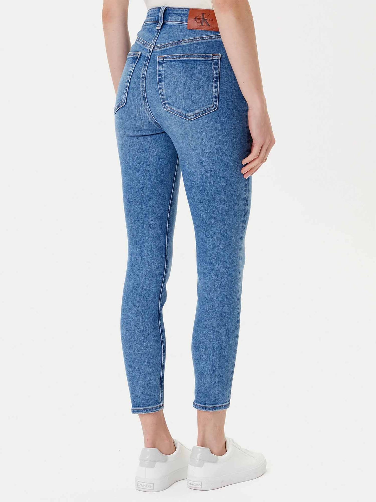 DENIM SKINNY VITA ALTA CALVIN KLEIN JEANS DA DONNA LIGHT