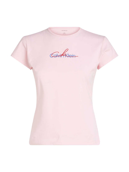 T-SHIRT SLIM SCRIPT CALVIN KLEIN JEANS DONNA ROSA