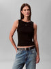 canotta-nera-calvin-klein-jeans-con-etichetta-in-tessuto-da-donna