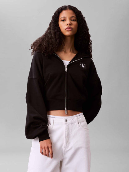 Calvin Klein CK French Terry Wove, felpa da donna nera