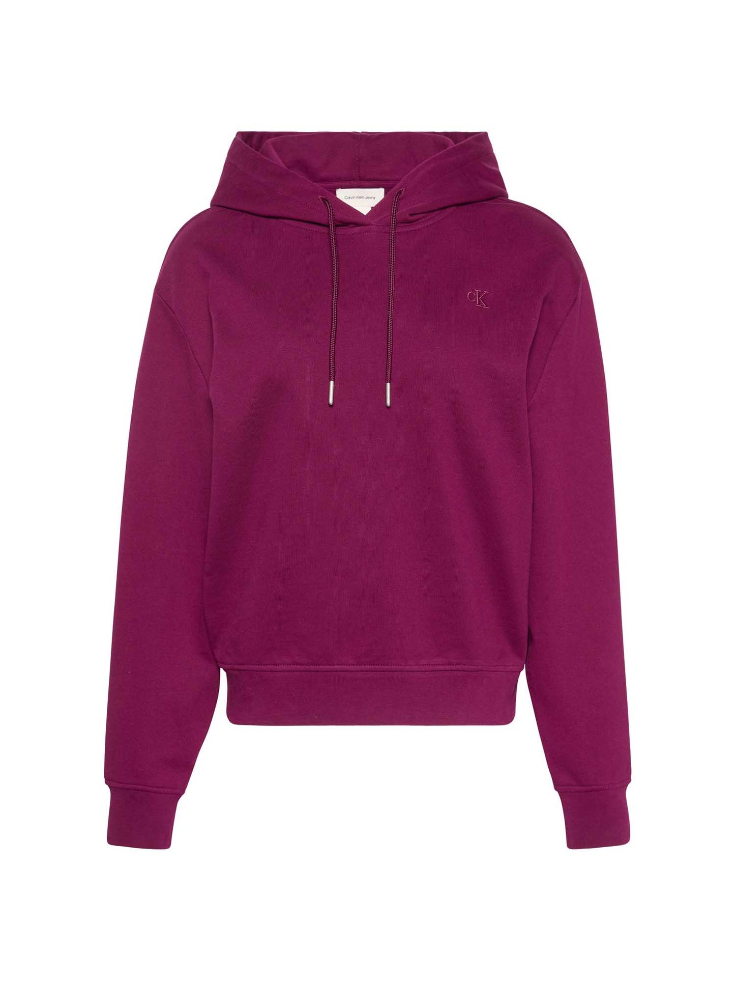 Felpa con cappuccio bordeaux Calvin Klein da donna