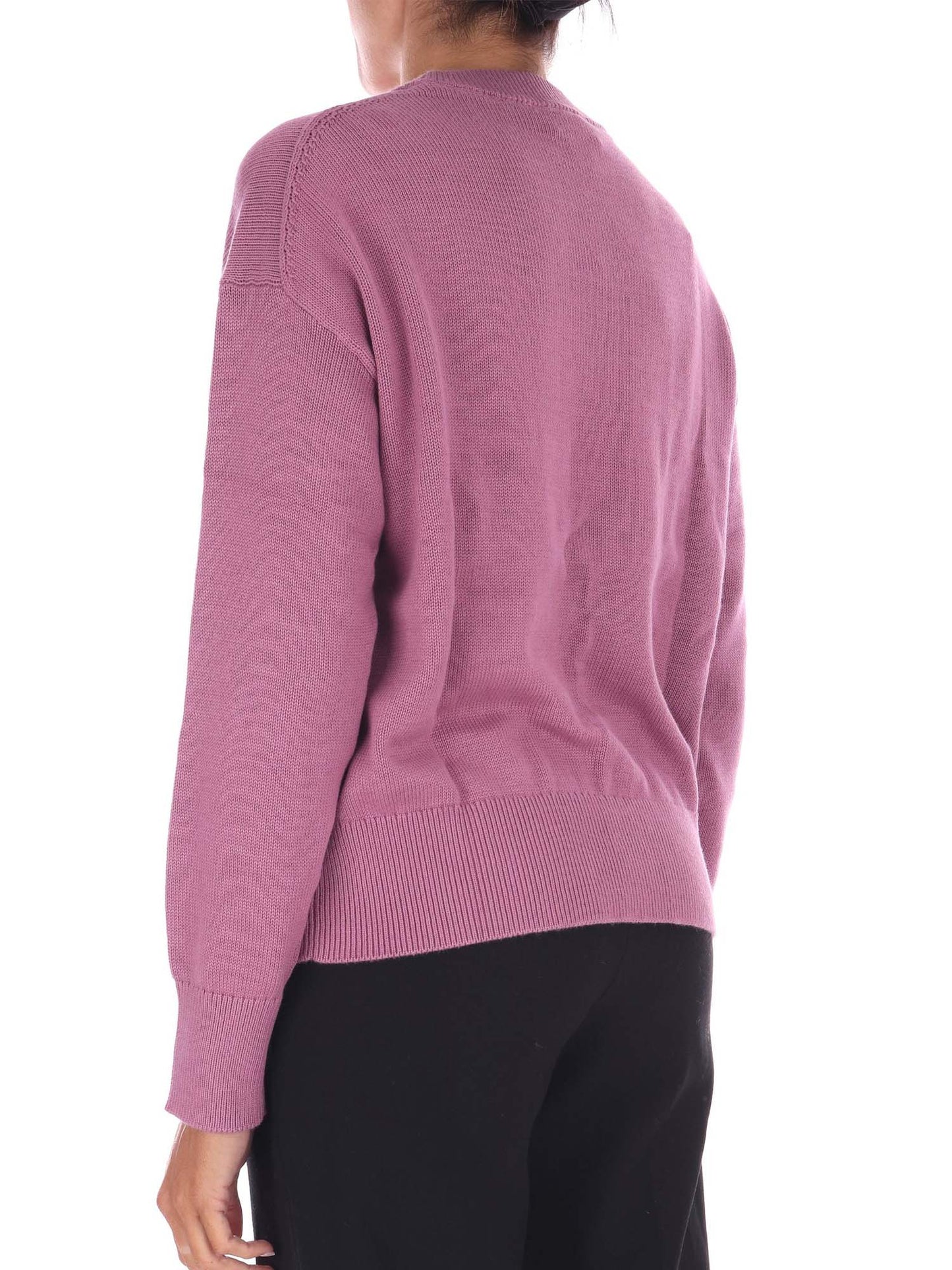 PULLOVER GIROCOLLO CON LOGO CALVIN KLEIN DA DONNA BORDEAUX