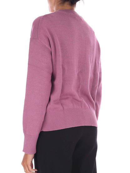 PULLOVER GIROCOLLO CON LOGO CALVIN KLEIN DA DONNA BORDEAUX