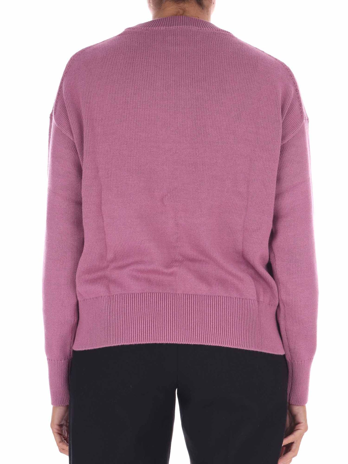 PULLOVER GIROCOLLO CON LOGO CALVIN KLEIN DA DONNA BORDEAUX