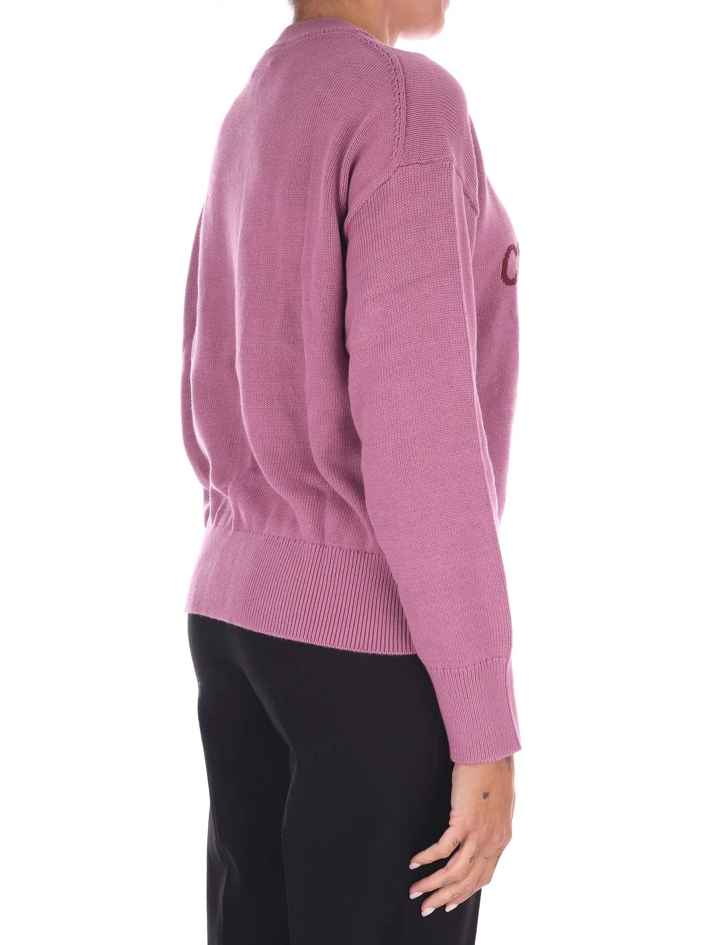 PULLOVER GIROCOLLO CON LOGO CALVIN KLEIN DA DONNA BORDEAUX