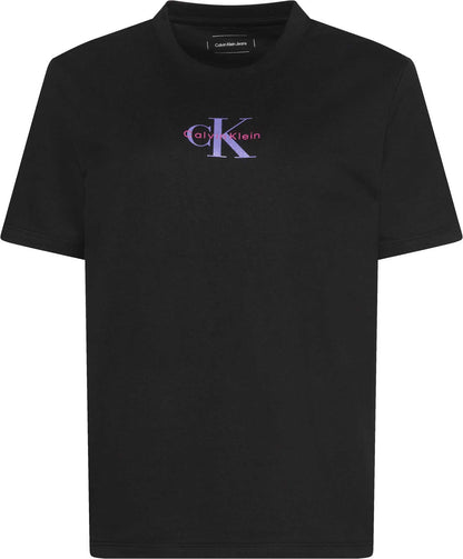 T-SHIRT CLASSIC LOGO CALVIN KLEIN JEANS DA DONNA NERO