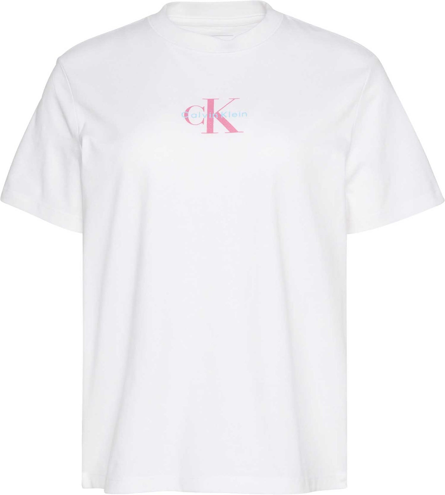 T-SHIRT CLASSIC LOGO CALVIN KLEIN JEANS DA DONNA BIANCO