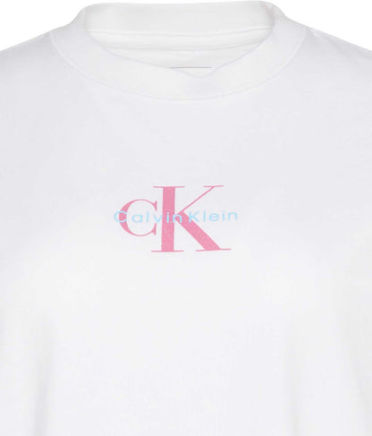 T-SHIRT CLASSIC LOGO CALVIN KLEIN JEANS DA DONNA BIANCO