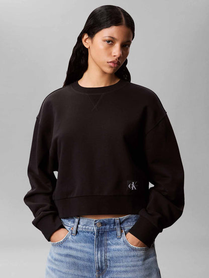 Calvin Klein French Terry Wove, felpa da donna nera