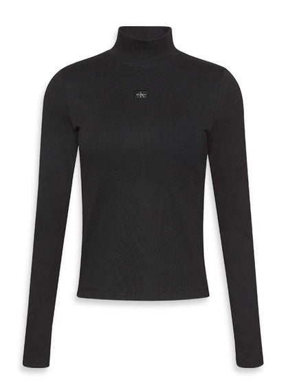 MAGLIA COLLO ALTO CALVIN KLEIN JEANS DA DONNA NERO