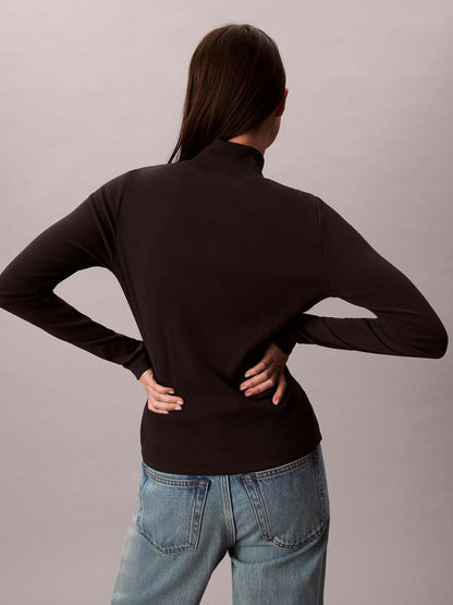 MAGLIA COLLO ALTO CALVIN KLEIN JEANS DA DONNA NERO