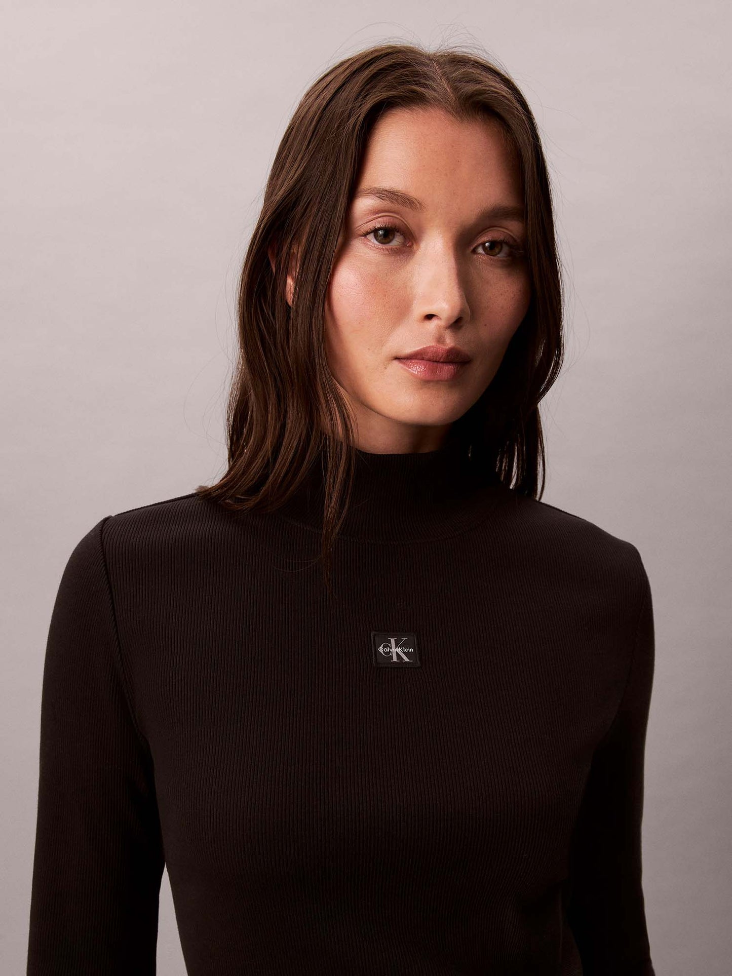 MAGLIA COLLO ALTO CALVIN KLEIN JEANS DA DONNA NERO