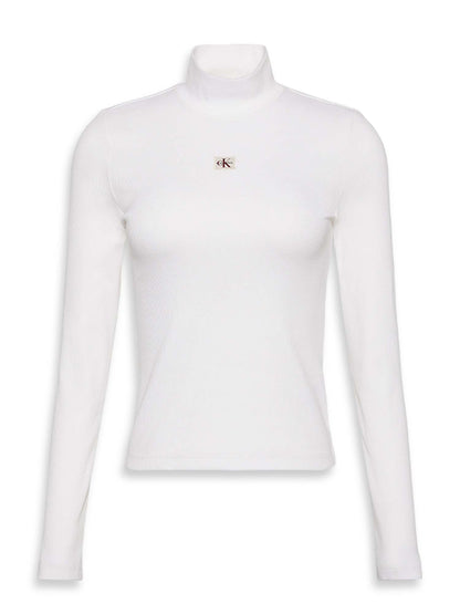MAGLIA COLLO ALTO CALVIN KLEIN JEANS DA DONNA BIANCO
