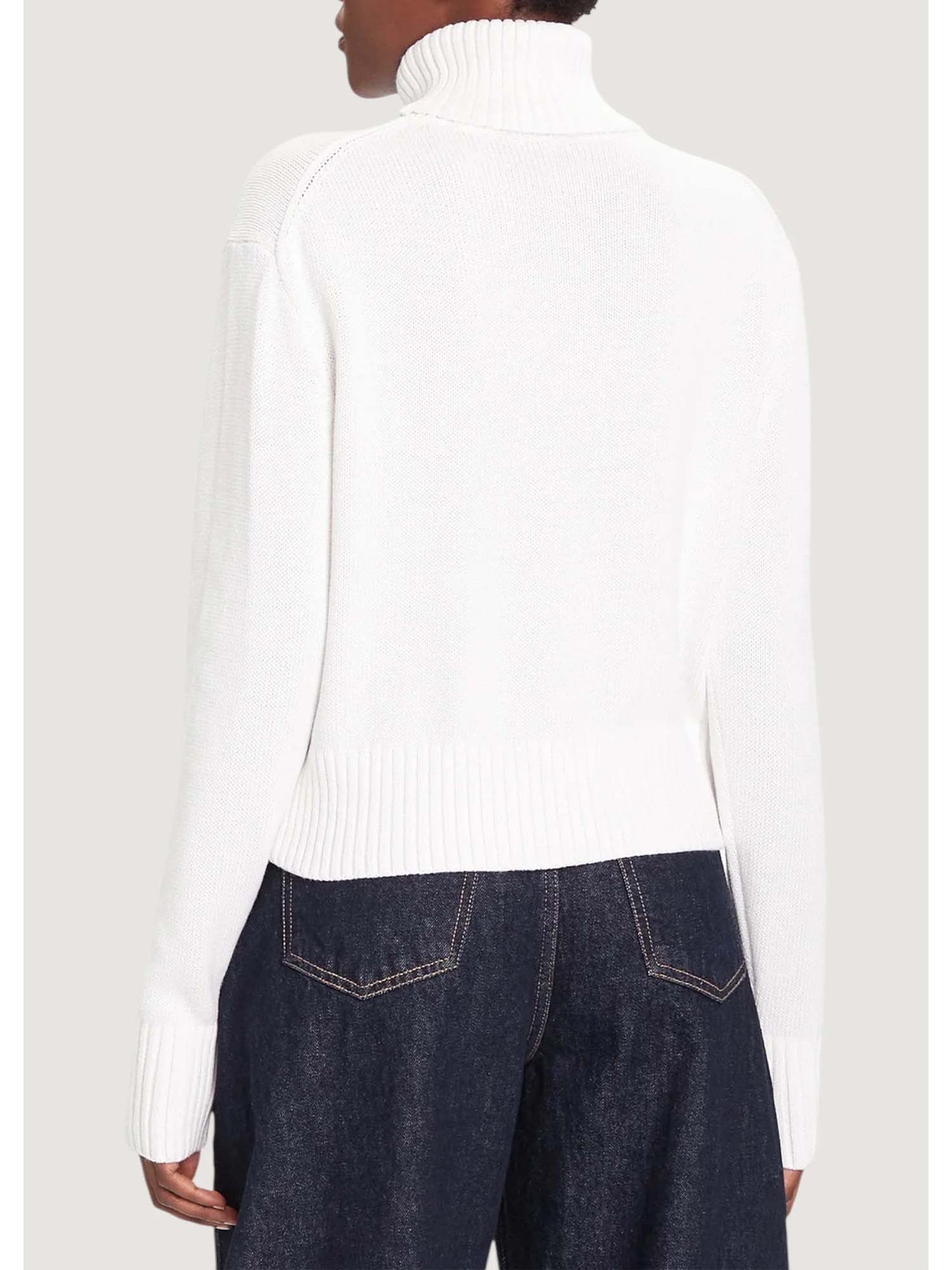 PULLOVER CON COLLO A LUPETTO CALVIN KLEIN JEANS DA DONNA BIANCO