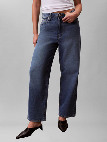 Jeans barrel leg da donna Calvin Klein in denim