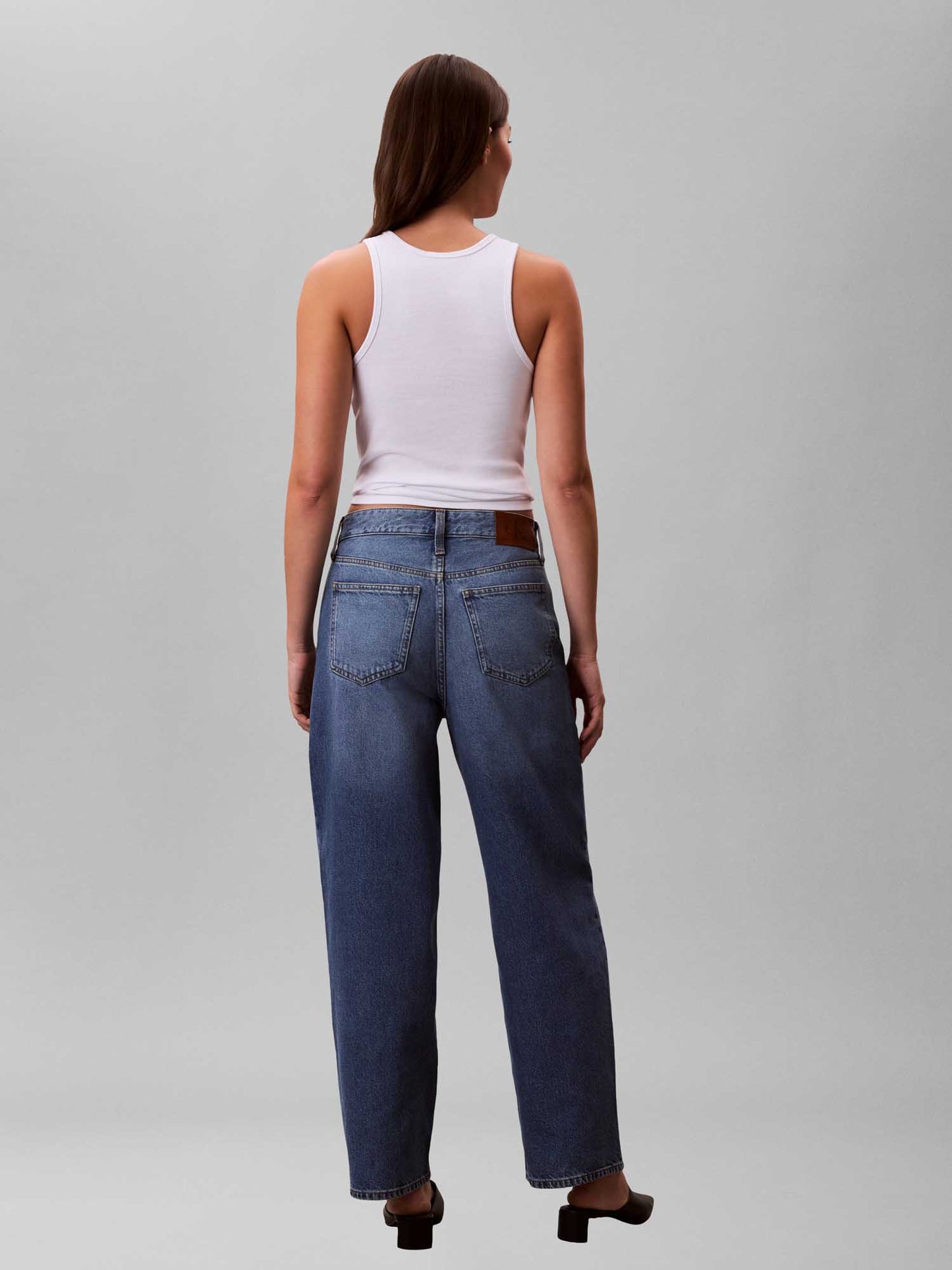 Jeans barrel leg da donna Calvin Klein in denim