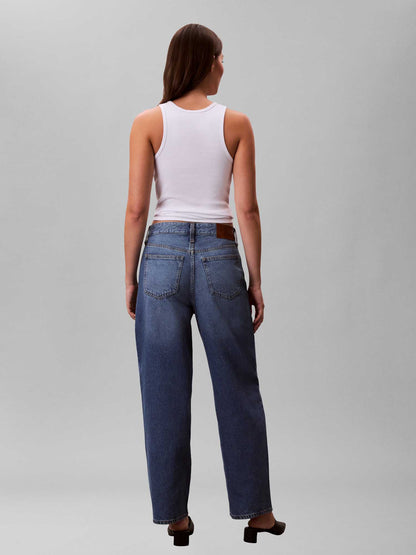 Jeans barrel leg da donna Calvin Klein in denim