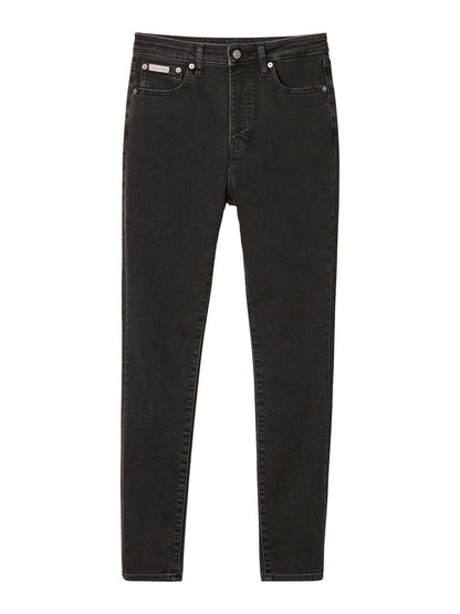 Ck high rise skinny jeans da donna denim black
