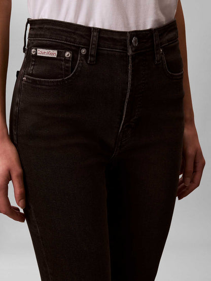 Ck high rise skinny jeans da donna denim black