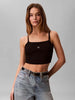 top-crop-nero-calvin-klein-a-costine-da-donna