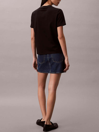 T-shirt nera Calvin Klein Jeans Classic NYC da donna