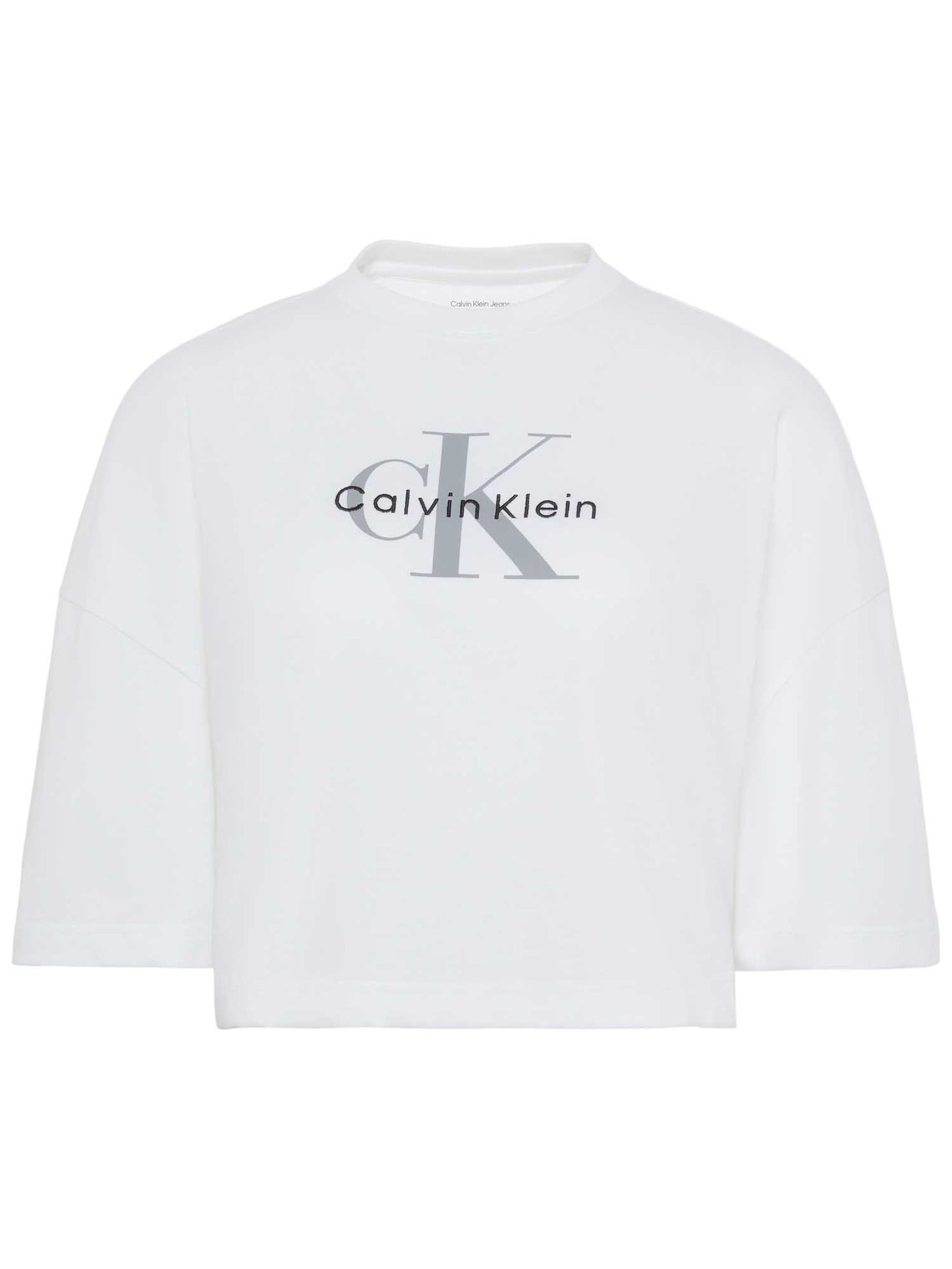 T-shirt bianca Calvin Klein Jeans Boxy Fit da donna casual