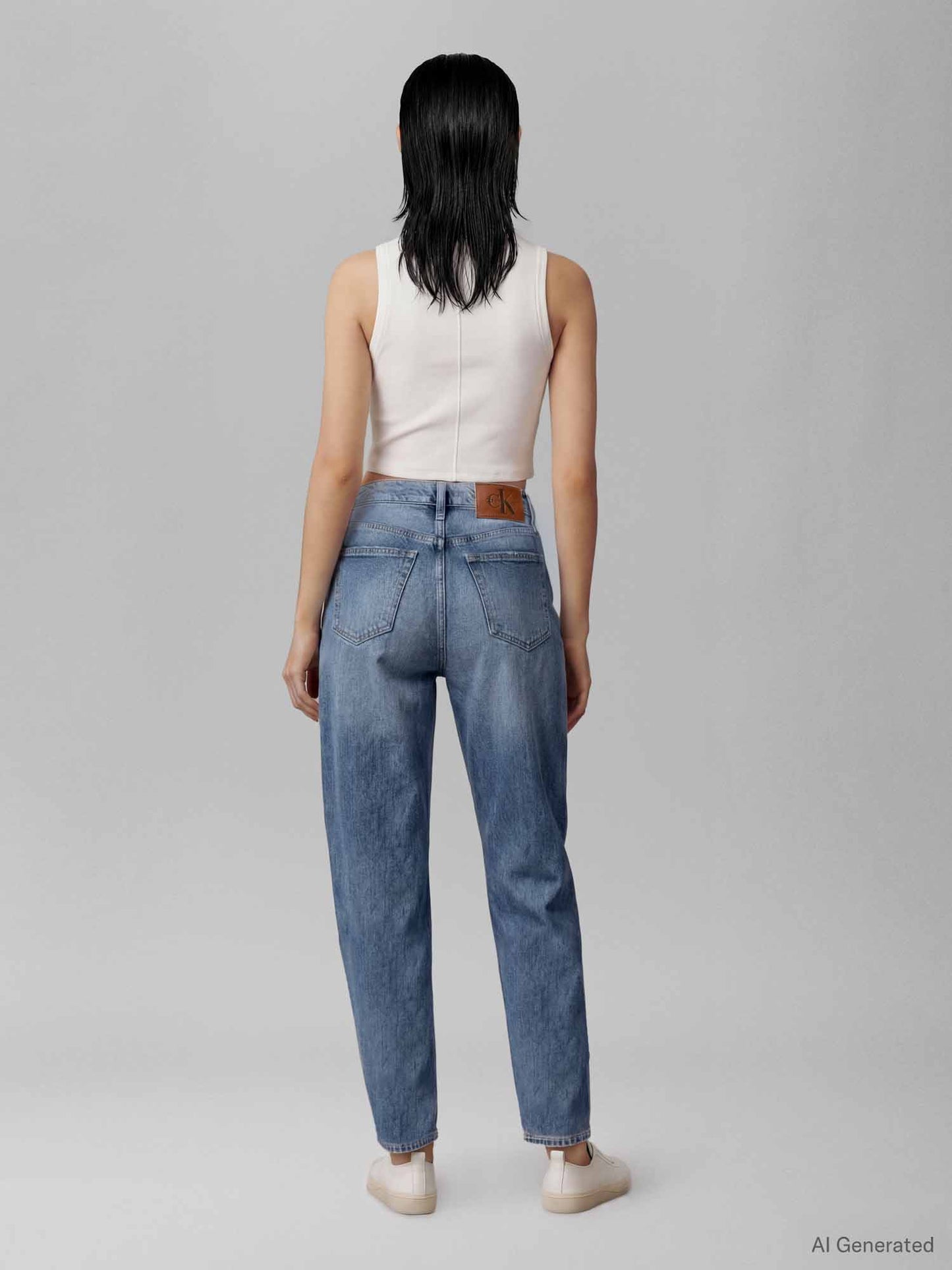 Calvin Klein CK Mom Jean, jeans da donna denim