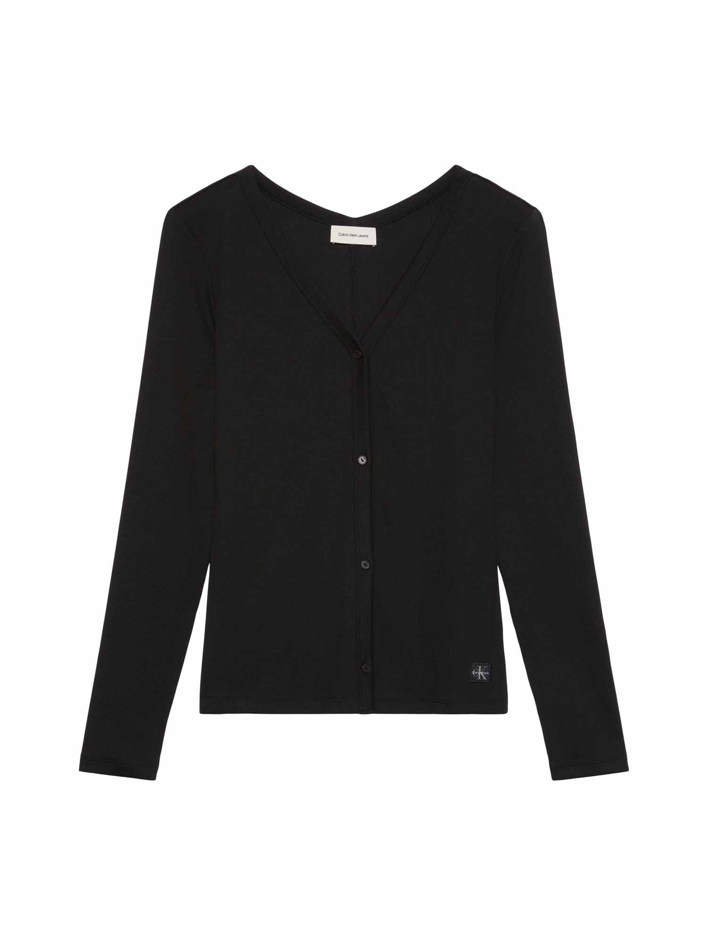 Calvin Klein Woven Label Baby, maglia da donna nera