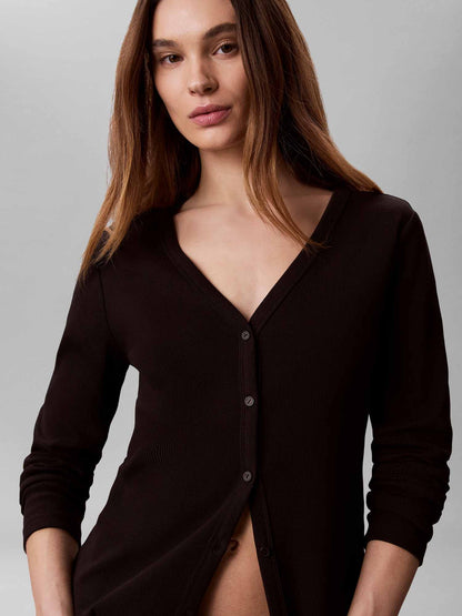 Calvin Klein Woven Label Baby, maglia da donna nera