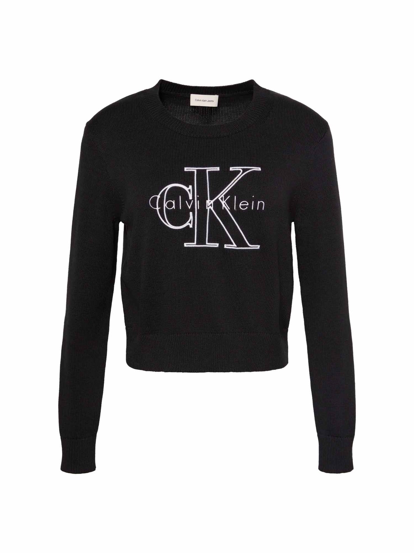 Calvin Klein Logo Outline, maglia da donna nera