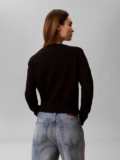 Calvin Klein Logo Outline, maglia da donna nera