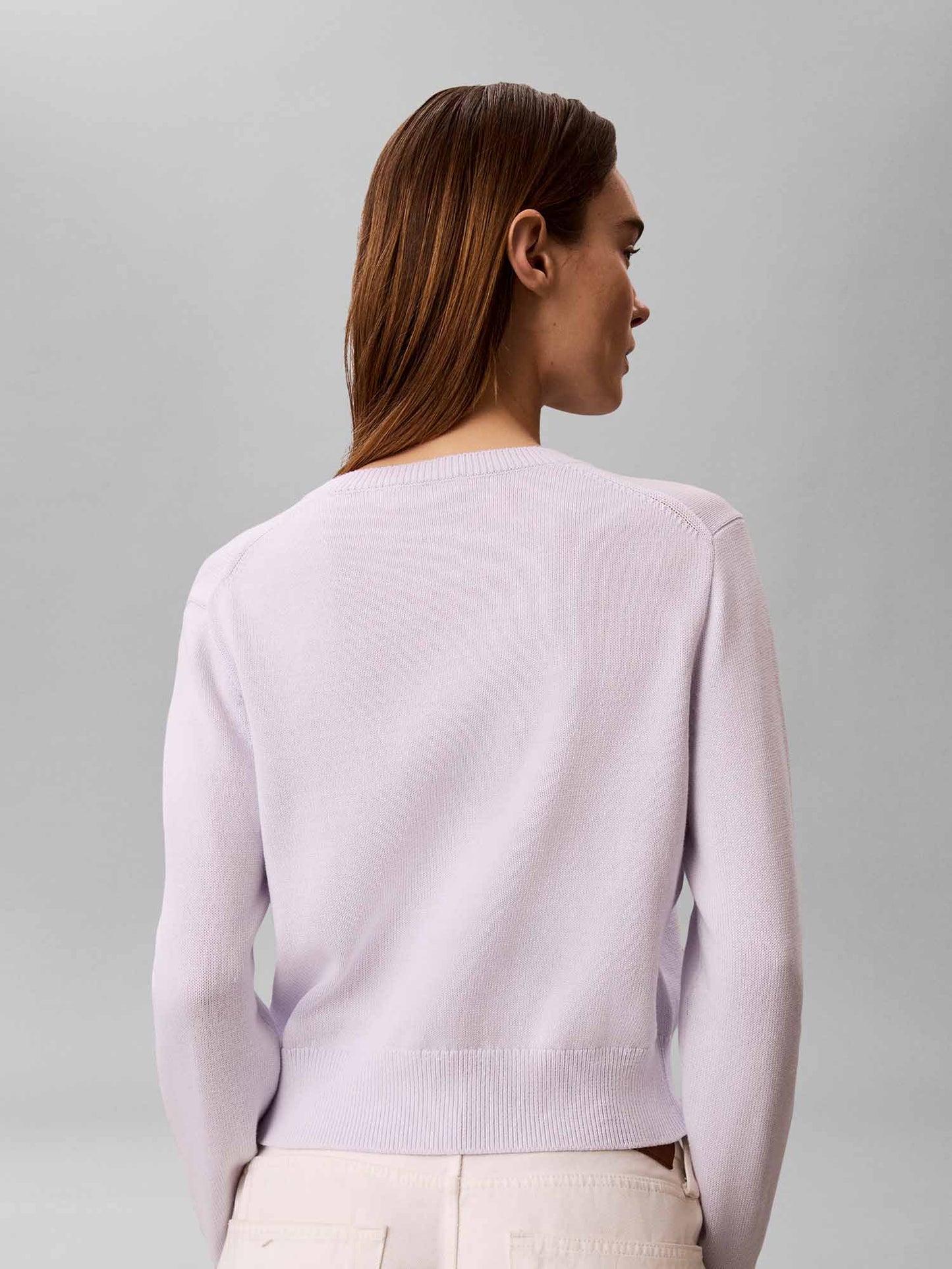 Calvin Klein Logo Outline, maglia da donna lilla