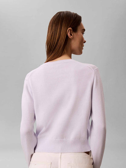Calvin Klein Logo Outline, maglia da donna lilla
