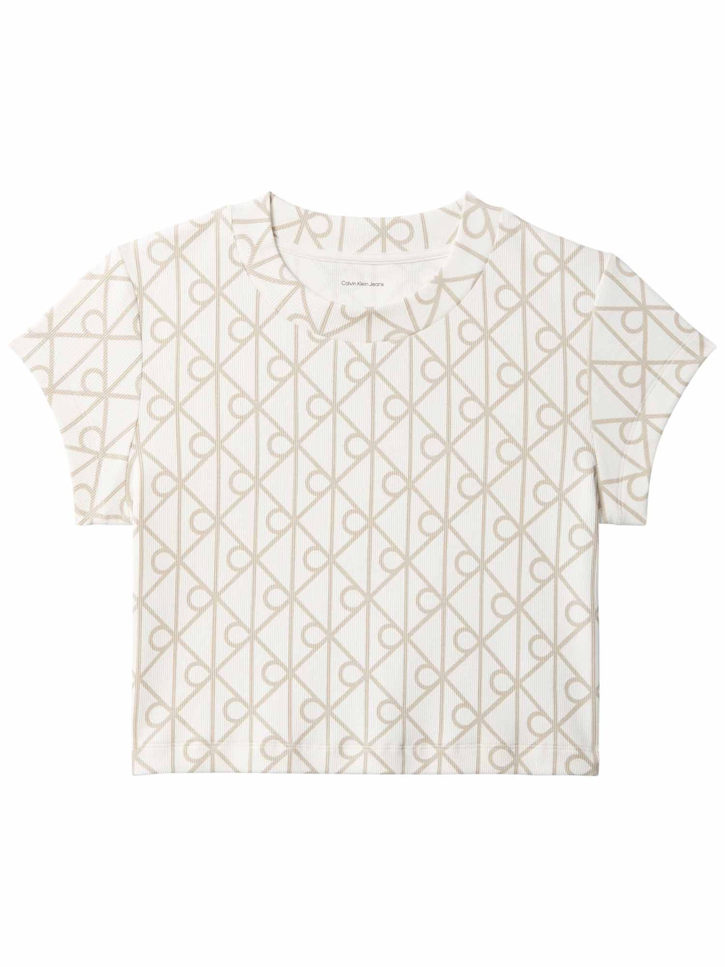 Calvin Klein Monologo Baby, t-shirt maniche corte da donna beige