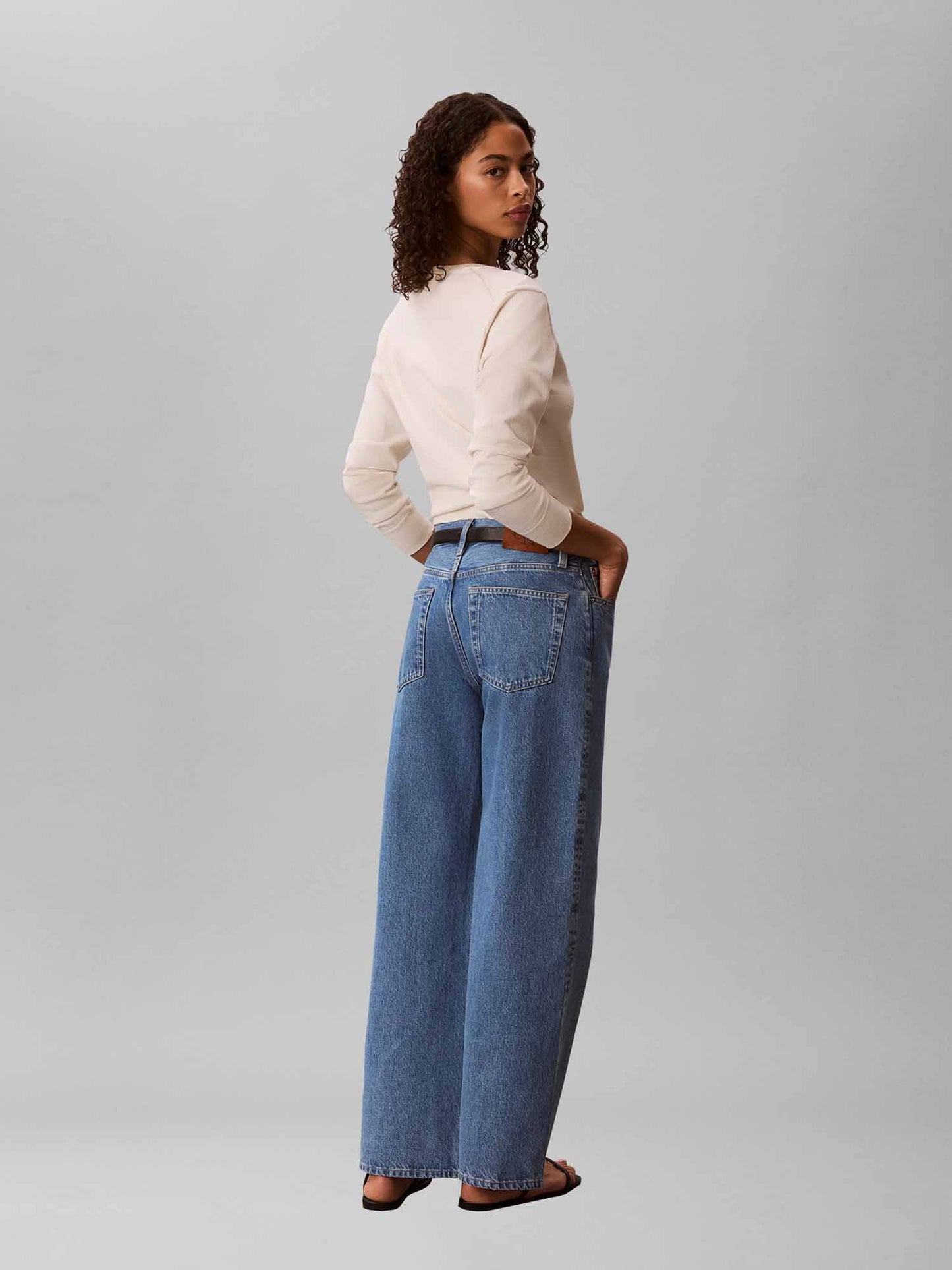 Calvin Klein CK Wide Leg, jeans da donna denim