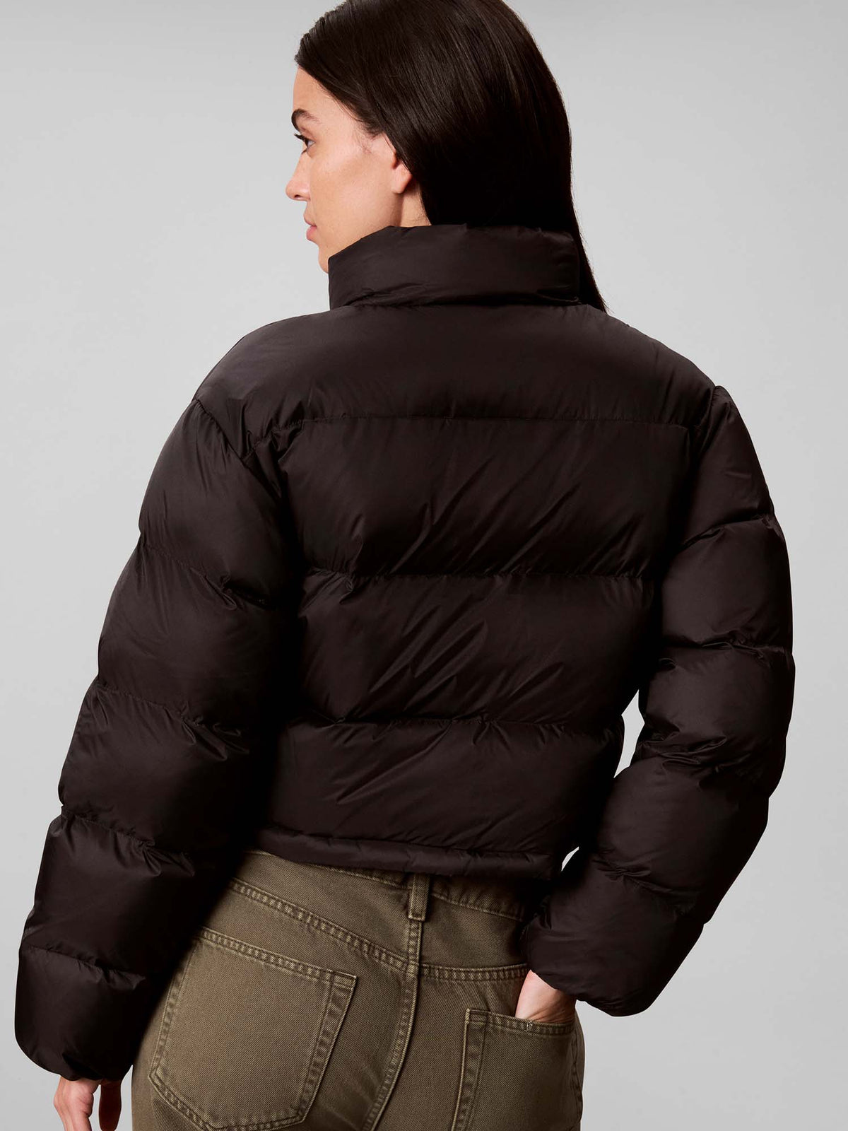 Calvin Klein CK Essential Crop, giubbotto da donna nero