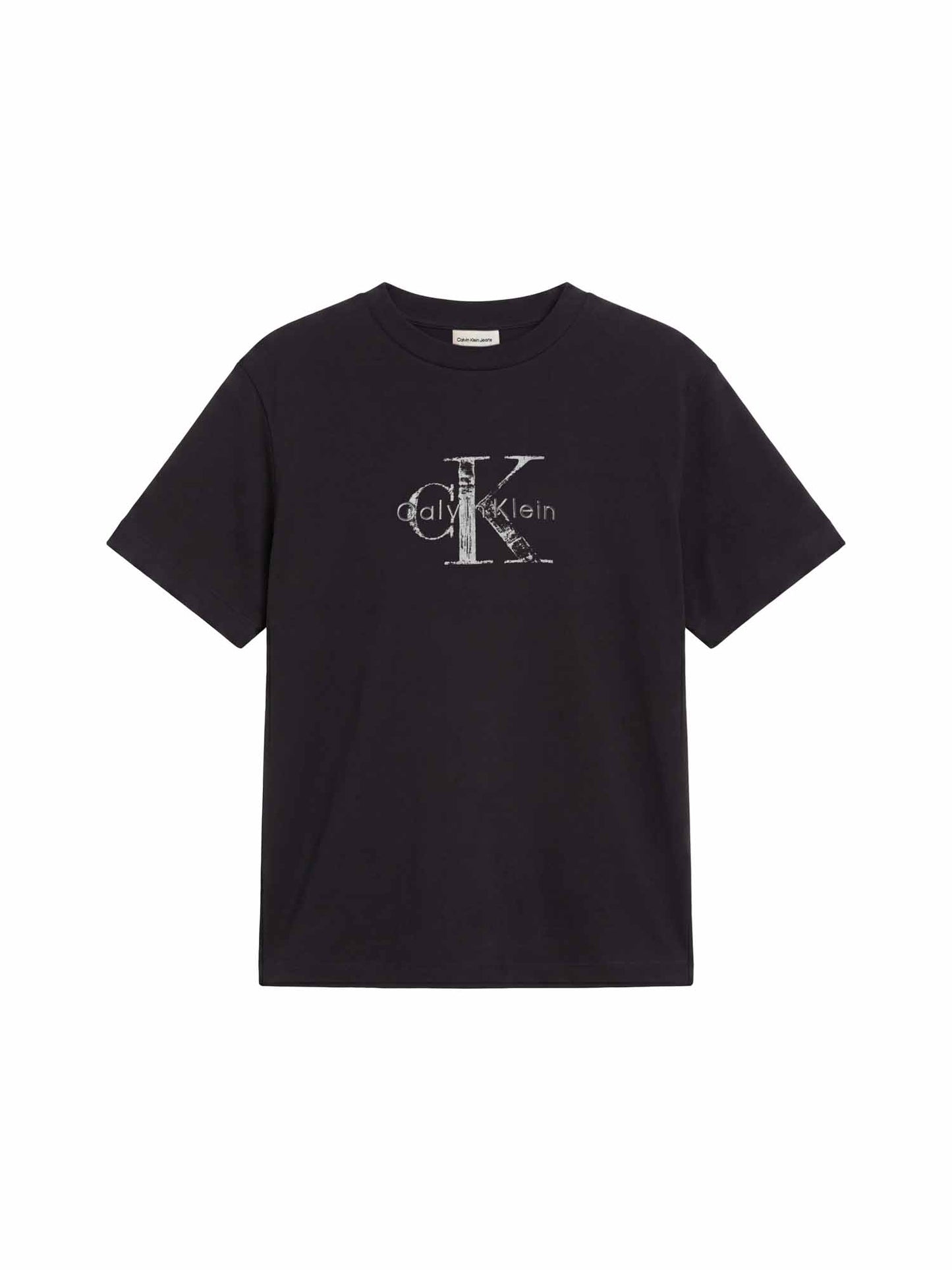 Calvin Klein CK Boxy Monologo, t-shirt maniche corte da donna nera