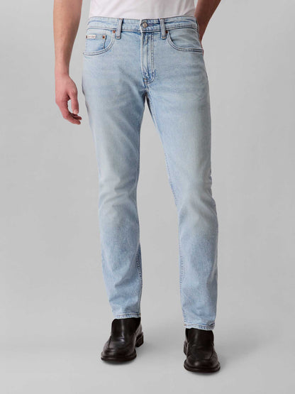 JEANS SLIM MARBLED CALVIN KLEIN DA UOMO LIGHT DENIM