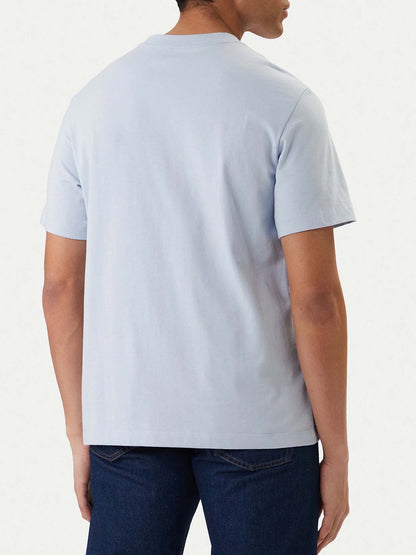 T-shirt azzurra Calvin Klein Jeans con logo ricamato da uomo